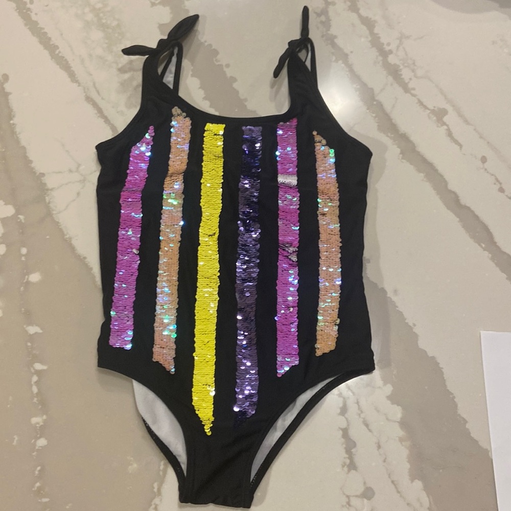 Jessica Simpson girls bathing suit large size 12